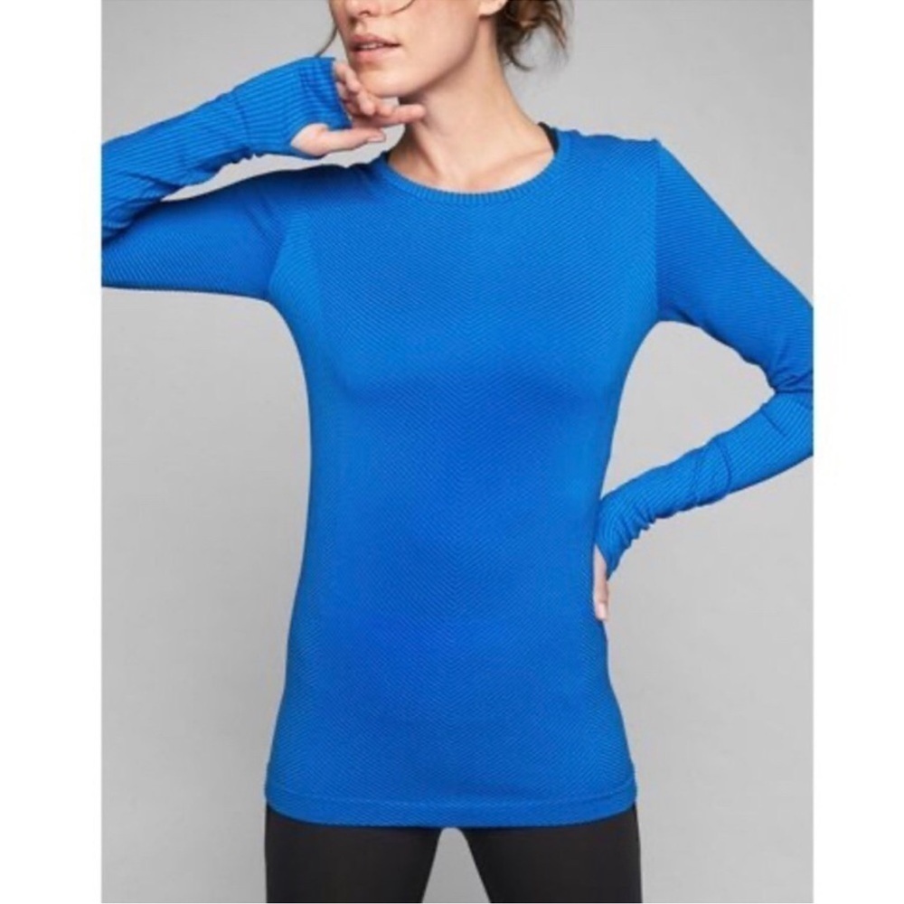 Athleta Flurry Base Layer Top Commodore Blue Size… - image 1